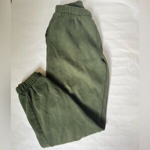 Brandy Melville Green Cuffed Sweatpants